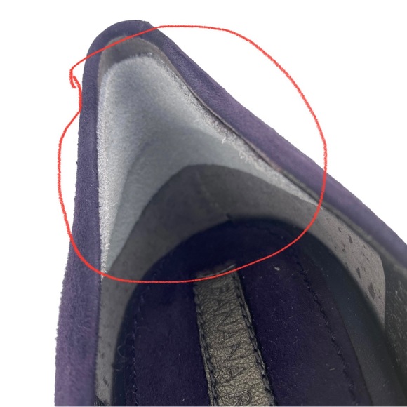 Banana Republic Womens Open Toe Suede Pumps Heels in Purple Size 8 - Picture 14 of 14